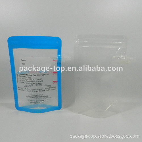 2015 Custom #39/s size plastic energy drink pouch with spout packaging China supplier